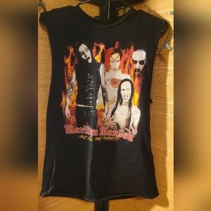 Marilyn Manson Are You The Rabbit? Collage Muscle Tank